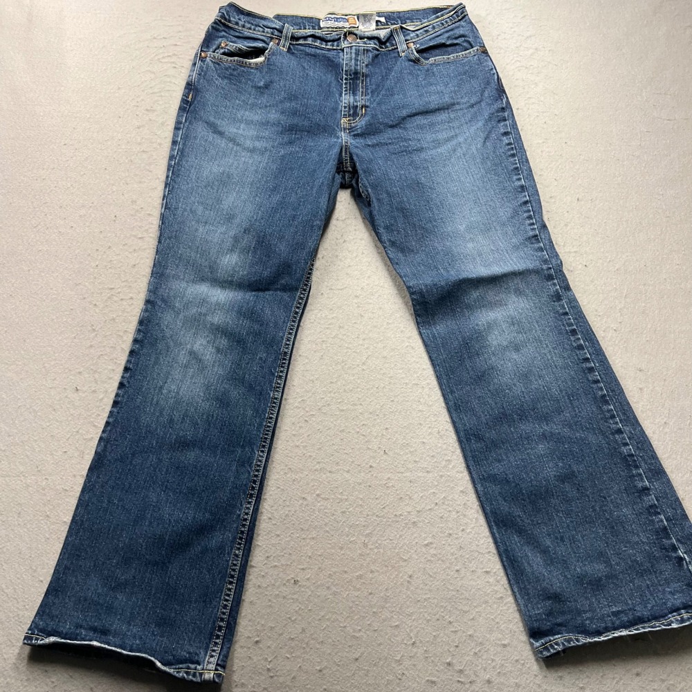 Old Navy Womens 14 Short Boot Cut‎ Jeans Blue Medium Wash Stretch Denim 1364